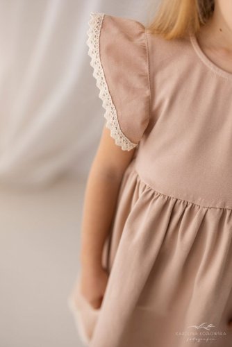 Sofie dívčí šaty, bežové, lili grey, malvinka.cz