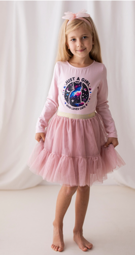 Růžová blůzka s kočičím potiskem pro všechny milovnice koček