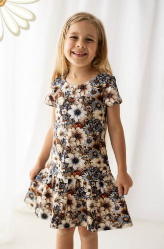 Divčí šaty Kačka s kopretinou