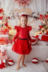 Hravá červená tutu sukně/lily grey Hravá červená tutu sukně/lily grey