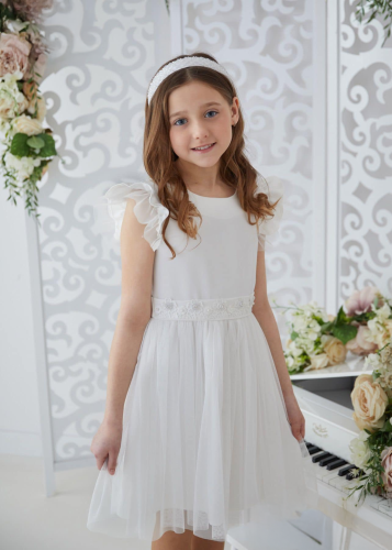 Dívčí šaty bílé sváteční | malvinka.cz
