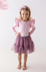 Dívčí tylová sukýnka v růžovo-fialovém odstínu