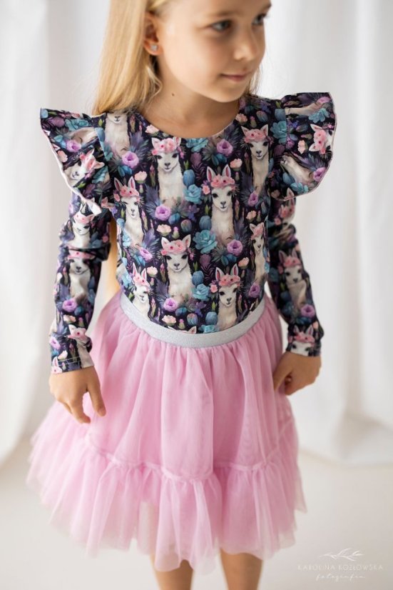 Divčí blůzka Lama Dream- Lily Grey - Velikost oblečení: 146 / 11 let