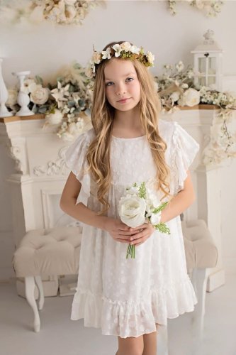 dívší šatičky sváteční bílé | malvinka.cz