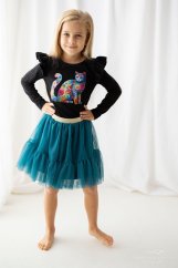 Stylová blůzka s květinovou kočičkou Stylová blůzka s květinovou kočičkou