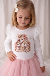 Dívčí bluzka Unicorn Family bílá