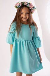 Dívčí boho šaty v mentolové barvě pro všechny dívky /malvinka.cz