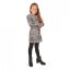 Dívčí kabát šedý károvaný - Velikost oblečení: 140 - 10 let
