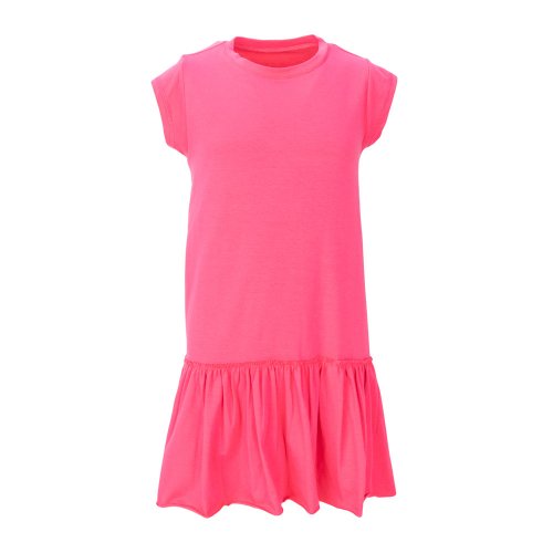 Dívčí šaty růžové jednobarevné