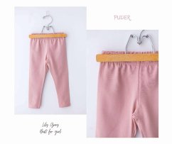Dívčí legíny BASIC – pudrová elegance pro každý den