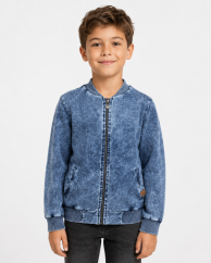 chlapecká mikina s jeans modrým vzorem malvinka.cz