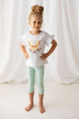 Dívčí legíny mentolové 3/4- Lily Grey