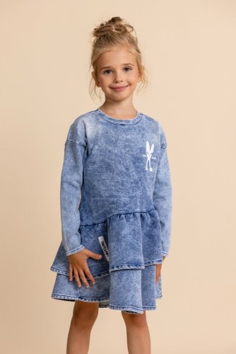 Stylové šaty v džínovém designu pro  parádnice