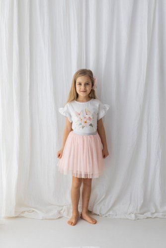 Dívčí tričko květinové s motýly /malvinka.cz