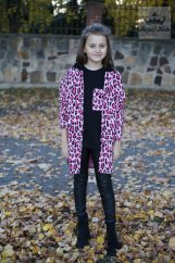 Stylový dětský kardigan s leopardím vzorem