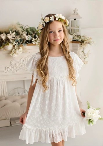 dívší šatičky sváteční bílé | malvinka.cz