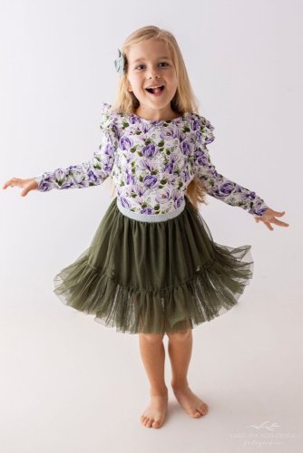 Elegantní tutu sukně v tmavě zelené barvě