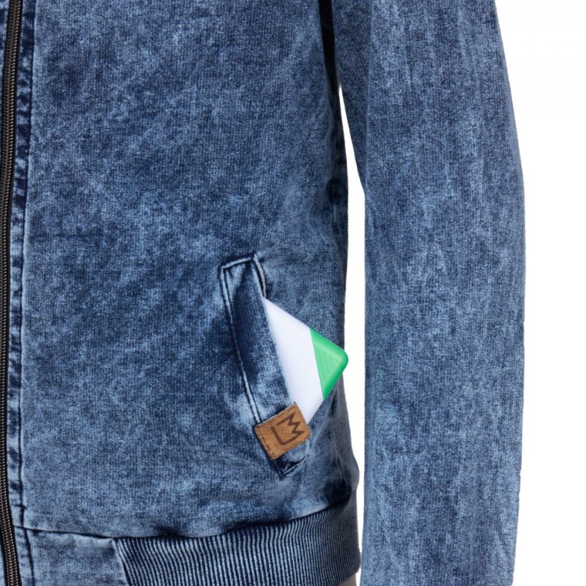chlapecká mikina s jeans modrým vzorem malvinka.cz