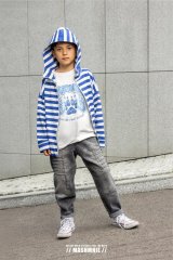 Stylový klučičí outfit All For Kids – pohodlné kalhoty v šedém džínovém stylu pro moderní vzhled. | Malvinka.cz