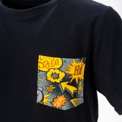 Chlapecké tričko černé s komiks kapsou