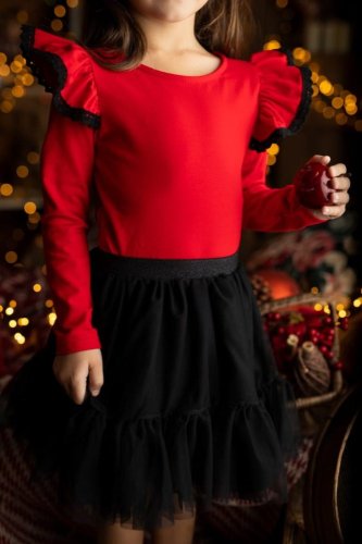 Dívčí blůzka Carmen s volány