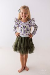 Stylová tmavě zelená tutu sukně pro malé princezny/malvinka.cz