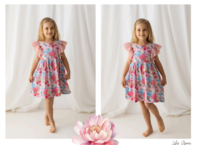 Dívčí šaty Ellie s barevnými květy - Malvinka.cz