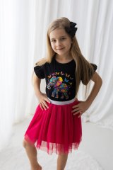 Dívčí tričko se slonem – barevný potisk motýli/malvinka.cz