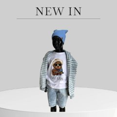 Chlapecká čepice s nákrčníkem -modrá