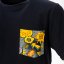 Chlapecké tričko černé s komiks kapsou - Barva: Mix, Pohlaví: Chlapecké, Velikost oblečení: 128 / 7-8 let