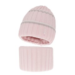 Dívčí zimní čepice Judit – něžný tón marshmallow