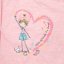 Dívčí tričko vzorované růžové panenka