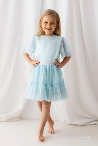 Nebeská modrá tutu sukně-Lily Grey