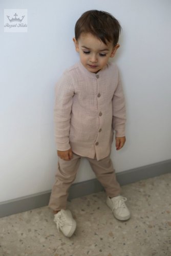 Béžová košile pro malé i větší elegány