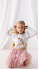 Kouzelná dívčí blůzka s potiskem jednorožce Kouzelná dívčí blůzka s potiskem jednorožce