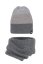 Zimní set čepice a nákrčníku  Kourtney -šedá
