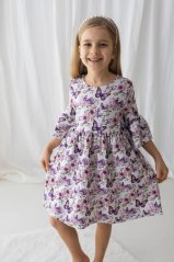 Dívčí boho šaty s motýlky a květinami-Lily Grey