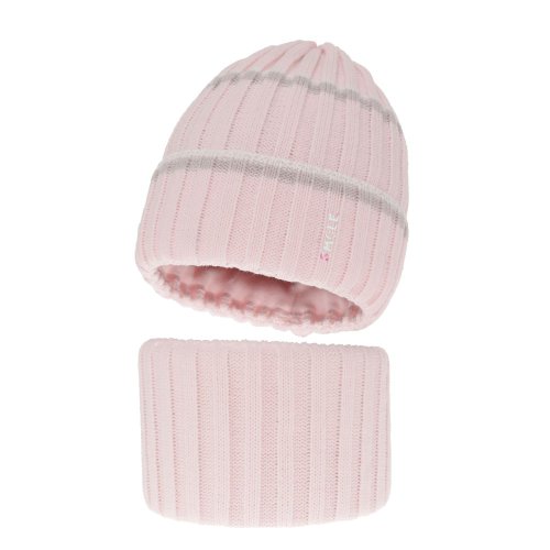 Dívčí zimní čepice Judit – něžný tón marshmallow