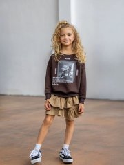 Stylová volánová sukně v karamelovém odstínu Stylová volánová sukně v karamelovém odstínu