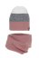 Zimní set čepice a nákrčníku  Kourtney -staroružová
