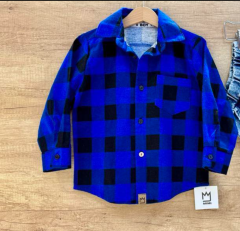 Chlapecká kostkovaná košile – modro-černá MiMi