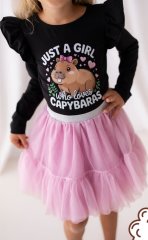 Dívčí blůzka s potiskem kapybary 