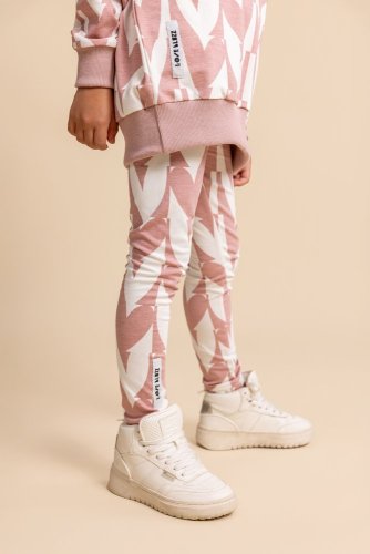 Stylové růžovo-bílé legíny MashMnie pro dívky – pohodlí a originalita v jednom | malvinka.cz