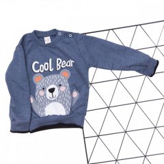 Chlapecká souprava trička a tepláků s bridnáčkem s obrázkem medvídka
