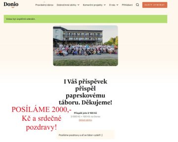 Podporujeme paprskový tábor pro děti!