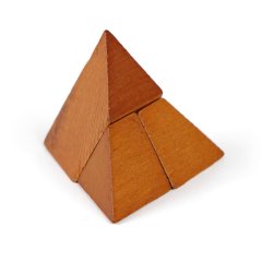 Krásný dřevěný hlavolam pyramida Mini| Malvinka.cz