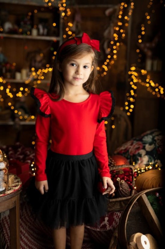 Slavnostní dětský outfit Carmen v červené a černé