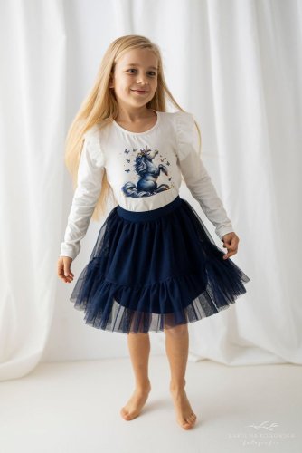 Romantická blůzka s jednorožcem a motýlky