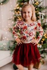 Stylová květinová bluzka s volánky – perfektní volba pro malé parádnice!