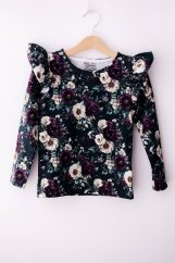 Dívčí květinová bluzka s volánky „Violet Bloom“ Dívčí květinová bluzka s volánky „Violet Bloom“